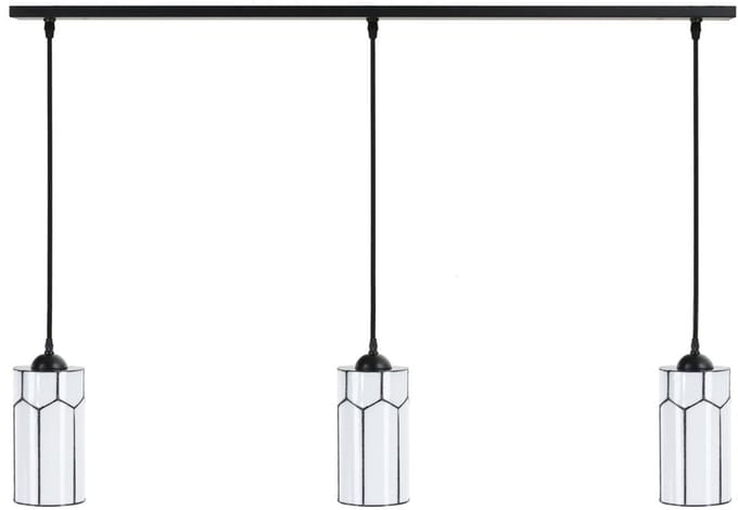 3 x Tiffany Gatsby lampen aan plafondbalk - Art Deco Trade