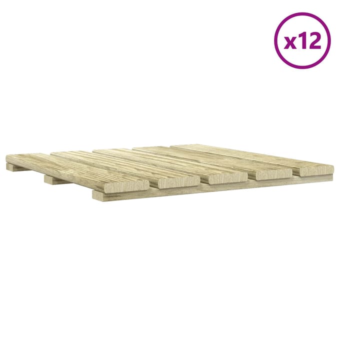 vidaXL - Terras - Tegel - 12 - st - Groen - 50 - x - 50 - cm