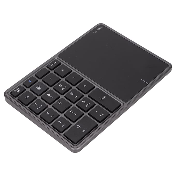 Draadloos Numeriek Toetsenbord Touchpad Ontwerp 22 Toetsen 2.4G Dual Mode Verbinding Type C Interface Laptop grijs