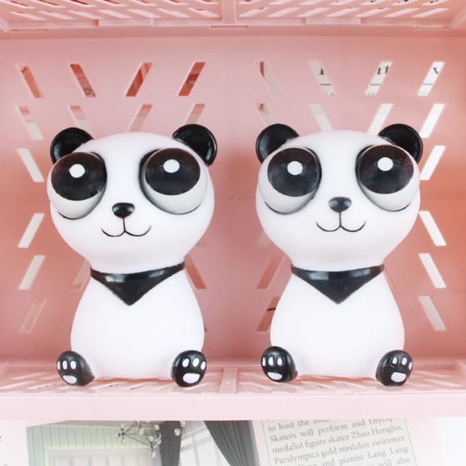 Panda Staring Hand Knijpen Decompressie Release Decompressie Speelgoed zwart/wit