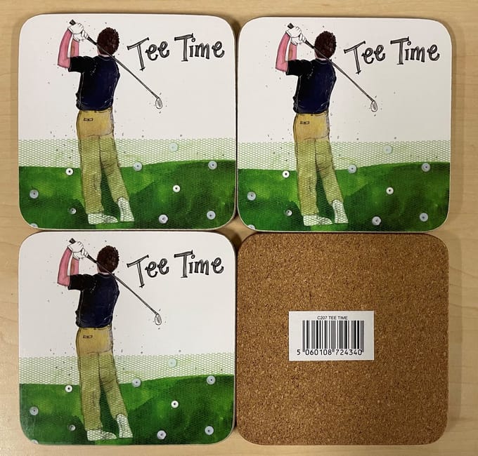 Alex Clark Onderzetters TEE TIME ~ GOLFER