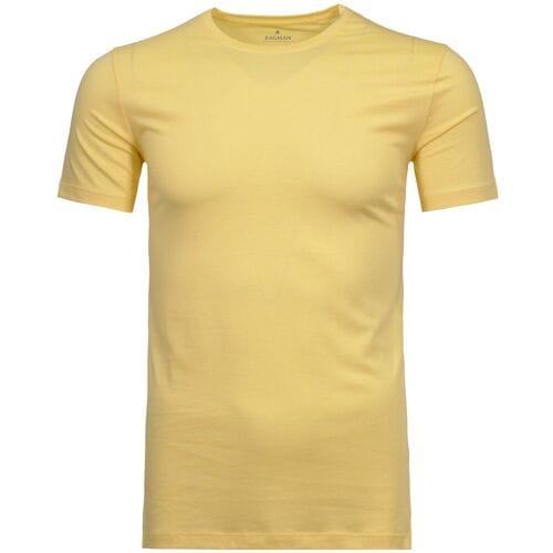 Ragman T-Shirt Round Neck Uni Bodyfit Geel / male