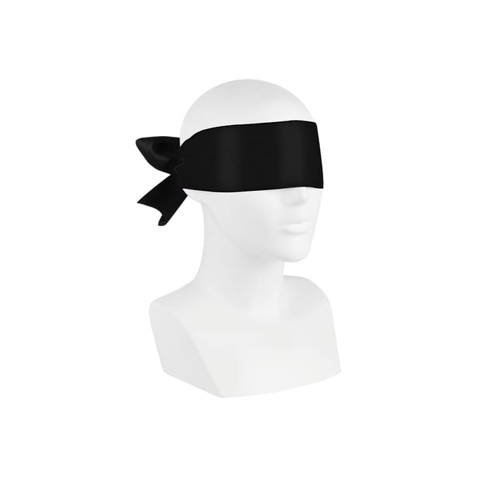 EIS, blinddoek, voor bondagespellen, gemaakt van satijn, zwart