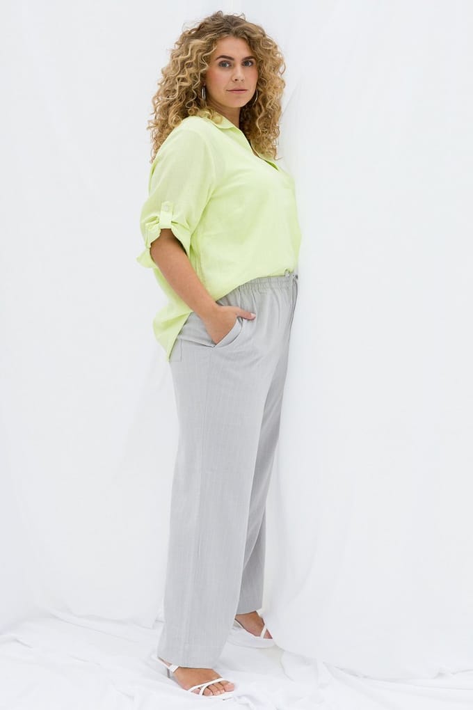 YESTA Uma Bottoms - Soft Grey/White - maat X-0(44)