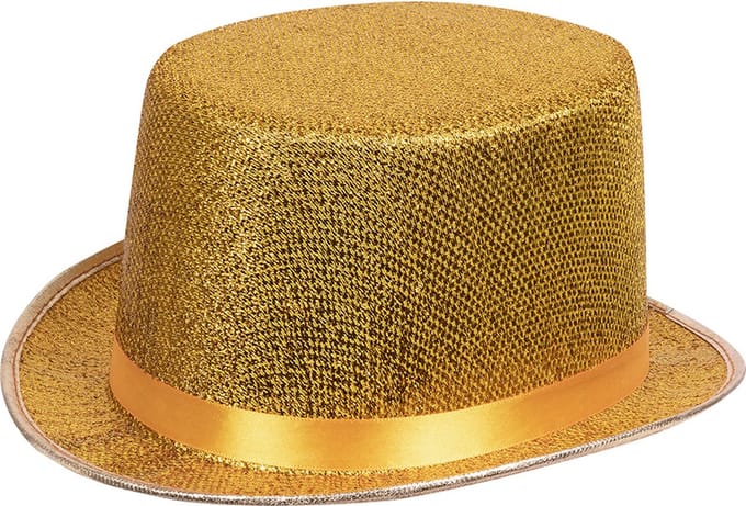 Boland - Hoed Glitz goud Goud - 59 - Volwassenen - Unisex - Glitter and Glamour