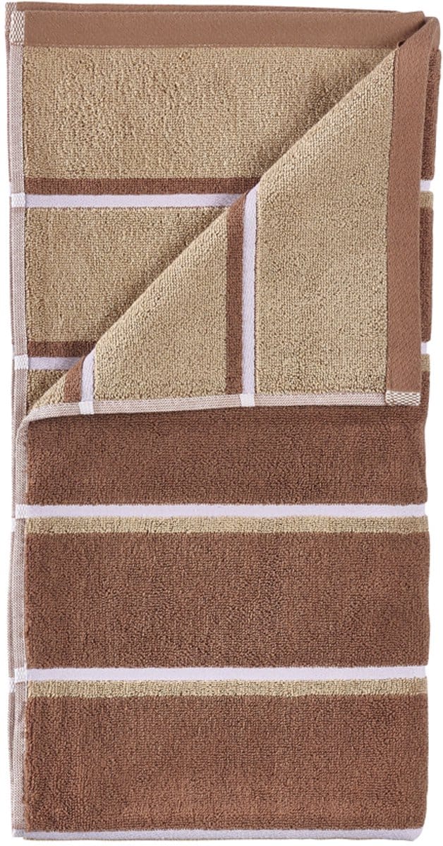 Zone Denmark Sauna Badhanddoek 140 x 70 cm Terracotta/Camel/Lupine