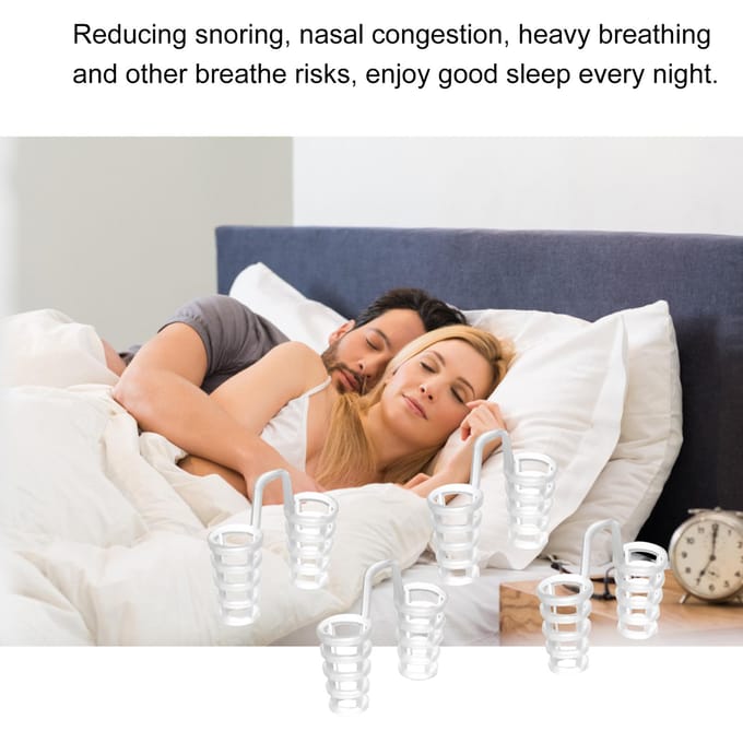 4PCS/Set Anti Snurk Neusklem Siliconen Snurk Oplossing Apparaat Slaaphulp Neusverwijdende Middelen transparant