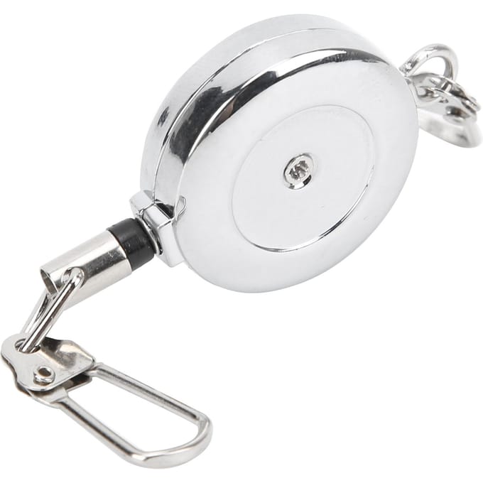 Visuitrusting Anti-verlies Touw Elastische Sleutelhanger Gadgets Dubbelzijdig Ophangen Intrekbare Gesp white
