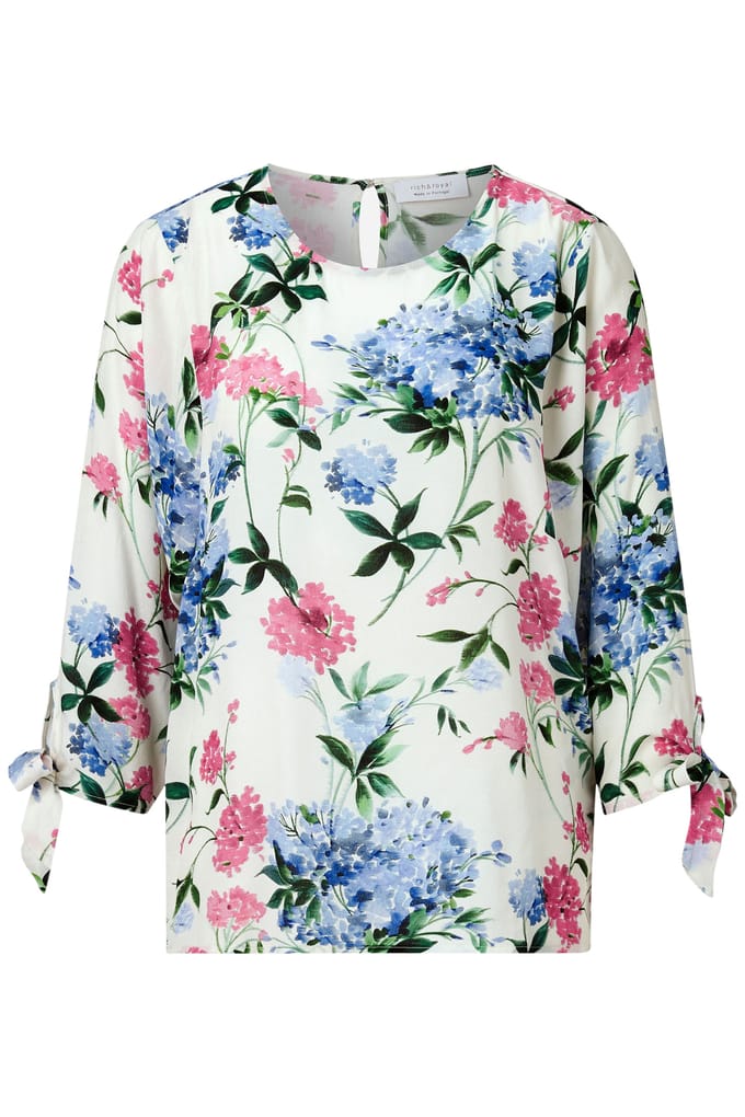 Rich & Royal Printed Blouse Whisper White Maat: 34 | Blouses Outlet | Dames | Wit