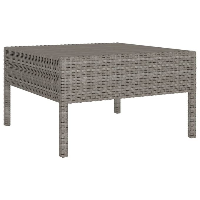 vidaXL - 8-delige - Loungeset - met - kussens - poly - rattan - grijs