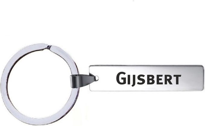 Sleutelhanger Met Naam - Gijsbert - RVS