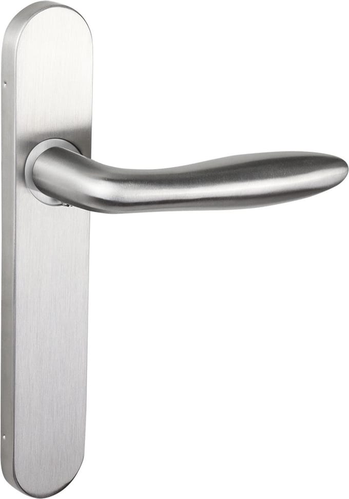 Lavuzo deurkruk RVS met blind schild rondmodel | Per Set