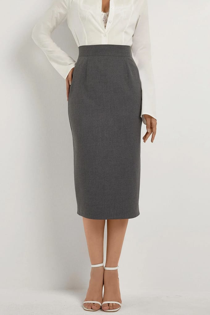 Hoge Taille Midi Rok