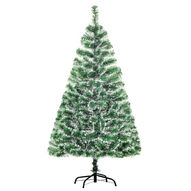 4goodz Kunstkerstboom met witte punten ∅75 x 150 cm - Groen/Wit