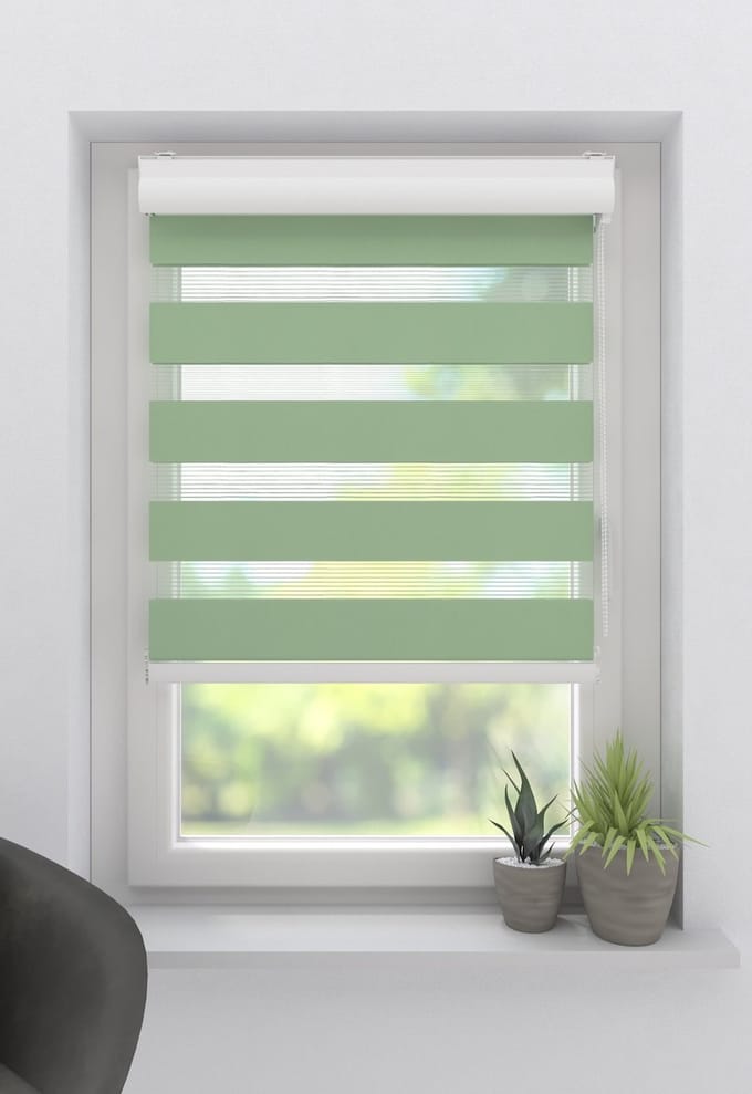 Duo Rolgordijn Splendid - Lichtdoorlatend - Green - 100 x 175