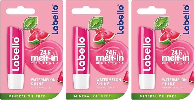 Labello Watermelon Shine - Lippenbalsem - 3 stuks - Voordeelverpakking