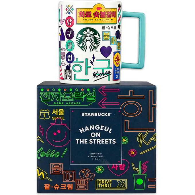 Tasse Hangul Starbucks Corée 414ml / demi-tasse 89ml (2 possibilités) # Mug 414ml