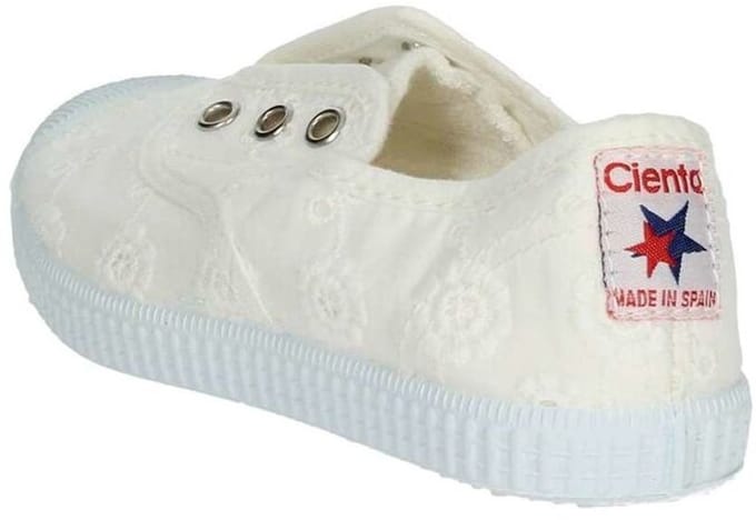 Cienta Meisjes Sneaker Gebloemd | Wit | Maat: 28
