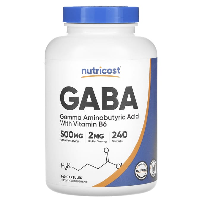 Gaba, met Vitamine B6, 500Mg, 240 Capsules