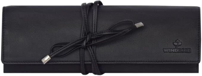 WINDROSE sieradendoos Nappa Jewellery Roll Black zwart