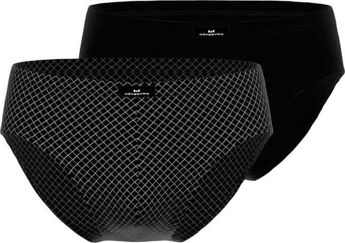 Gotzburg heren sport slip (2-pack) - zwart geruit
