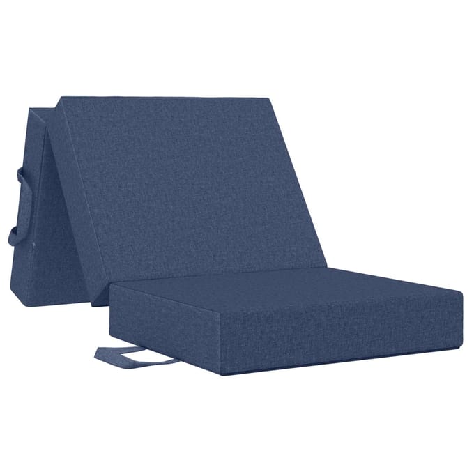 vidaXL - Vouwbare - Sofa - Bed - 75 - x - 63 - x - 45 - cm - Blauw