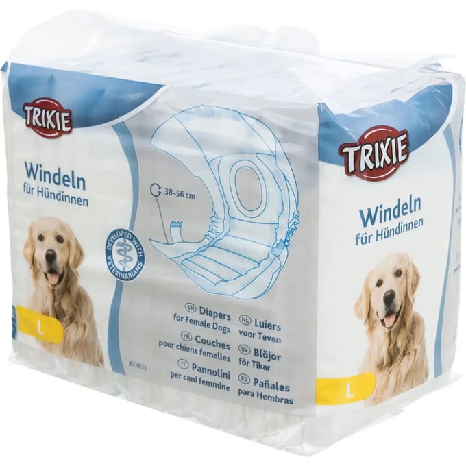 Trixie luiers voor teefjes maat L tailleomvang 38-56cm (12-Pack)