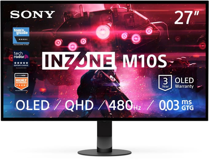 Sony INZONE M10S computermonitor 68,3 cm (26,9") 2560 x 1440 px Quad HD OLED zwart