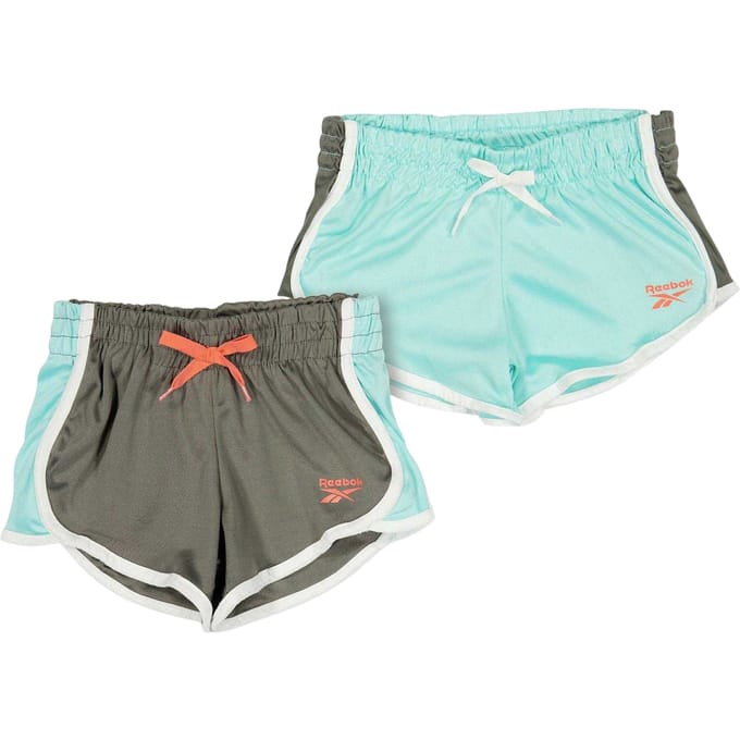 Reebok Jersey shorts voor meisjes (Set van 2) (Aruba Blauw)