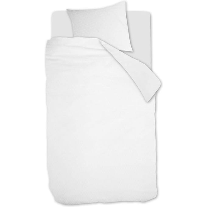 Beddinghouse Snow dekbedovertrek - Effen - Eenpersoons - 140x200/220 cm - Wit
