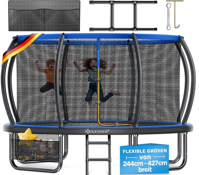 KESSER® Trampoline Ø 305cm met veiligheidsnet en ladder voor kinderen max. 150kg