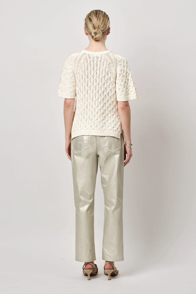 Dante6 Jaye Fancy Knitted Cable Top Butter Cream Größe: M | Pullover Outlet | Damen | Weiß