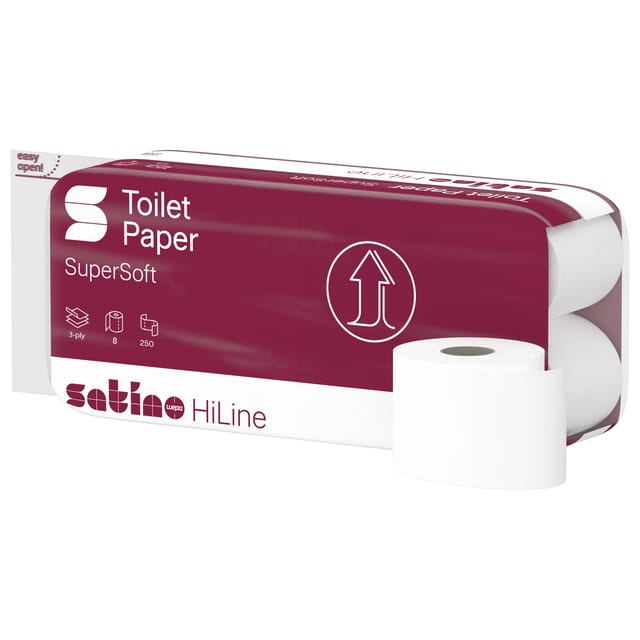 Toiletpapier Satino MT1 HiLine 3-laags 8x250 vel wit 071340