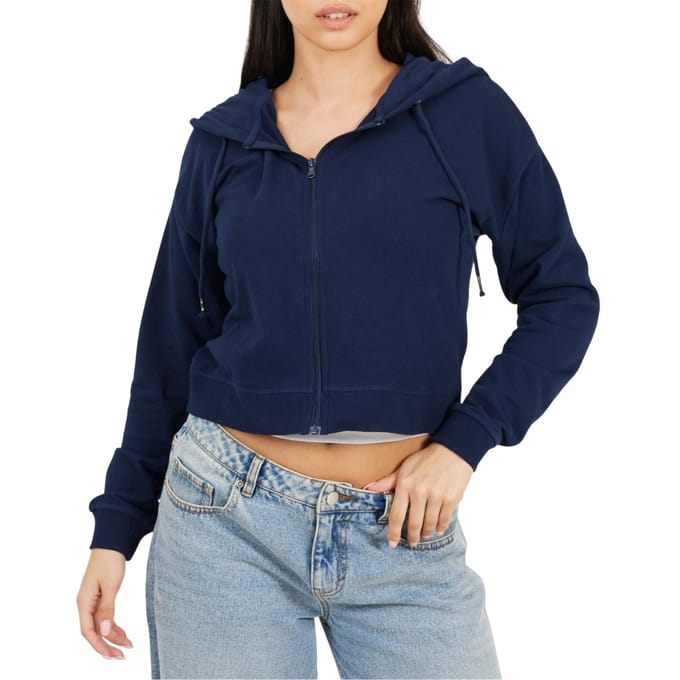 Brave Soul Dames/Dames Full Zip Hoodie (Marine)