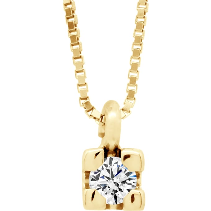Ketting Diamond Solitaire 0,05 Cts Yellow Gold