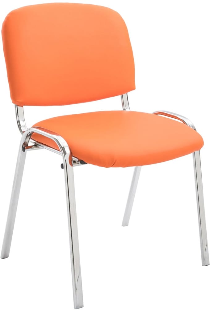 CLP Ken Eetkamerstoel Chroomoptiek - Kunstleer oranje
