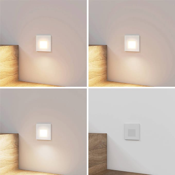 Arcchio LED inbouwlamp Vexi, 7,8 cm x 7,8 cm, wit, CCT