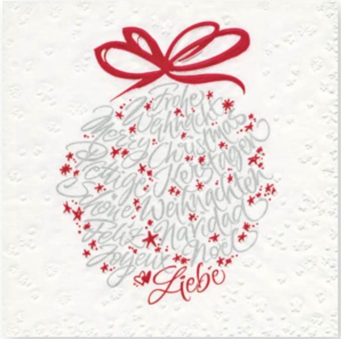 Paper Design - lunch servetten 33x33cm - Bauble - 16 stuks