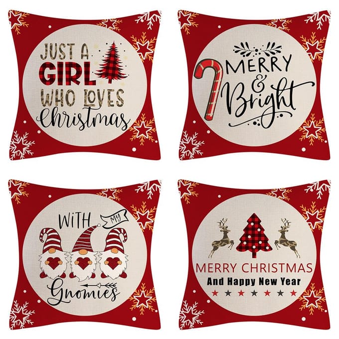 Housse de coussin de Noël décoration de la maison coussin de canapé 39 45*45cm black