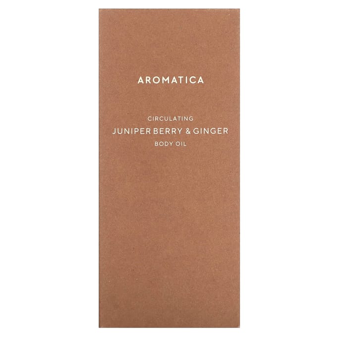 Aromatica, Circulatory Oil, Jeneverbes & Gember, 95 ml (100 ml) yellow