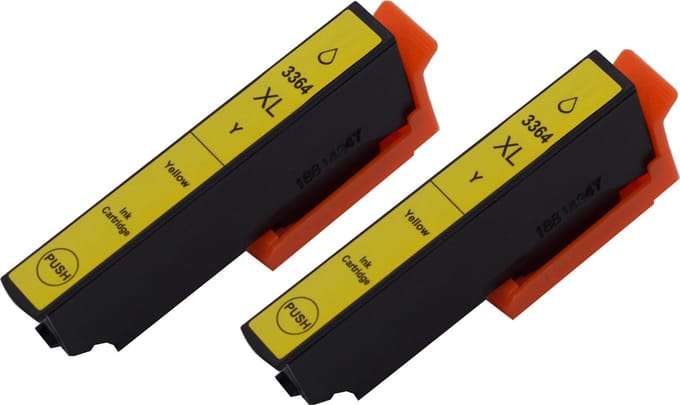 KATRIZ® huismerk inkt voor|EpsonT3364XLY|13,5ml | ( 2stuks) - Met chip
