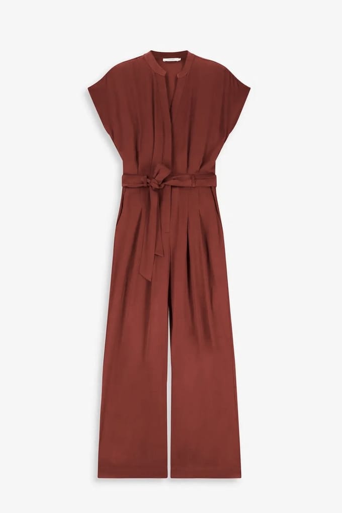 Sissy-Boy - Donkerrode jumpsuit met ceintuur