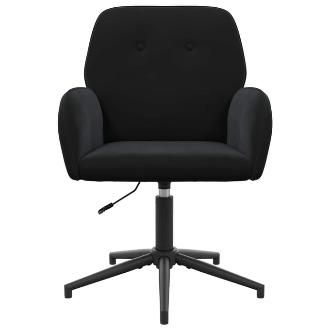 vidaXL - Draaistoel - fluweel - 54 - x - 55 - x - 90 - cm - Zwart