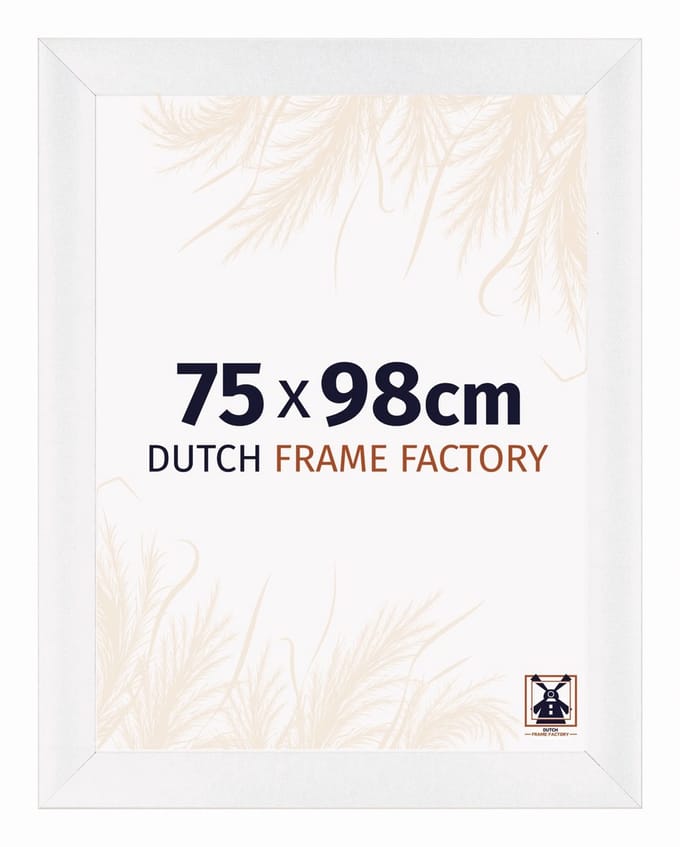 Fotolijst 75x98 cm - MDF - Wit Hoogglans - Praag
