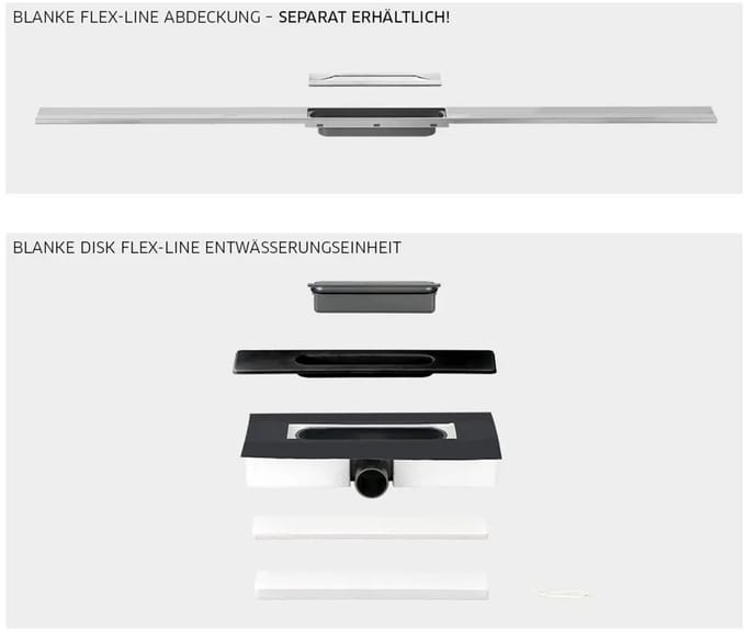 Blanke Disk Flex-Line afvoer 56mm à 1 Stuk 172-900-056 VH