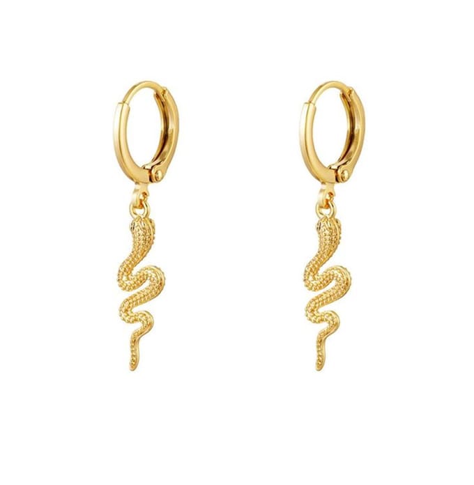 Yehwang Oorbellen Special Snake Goud Gold Plated