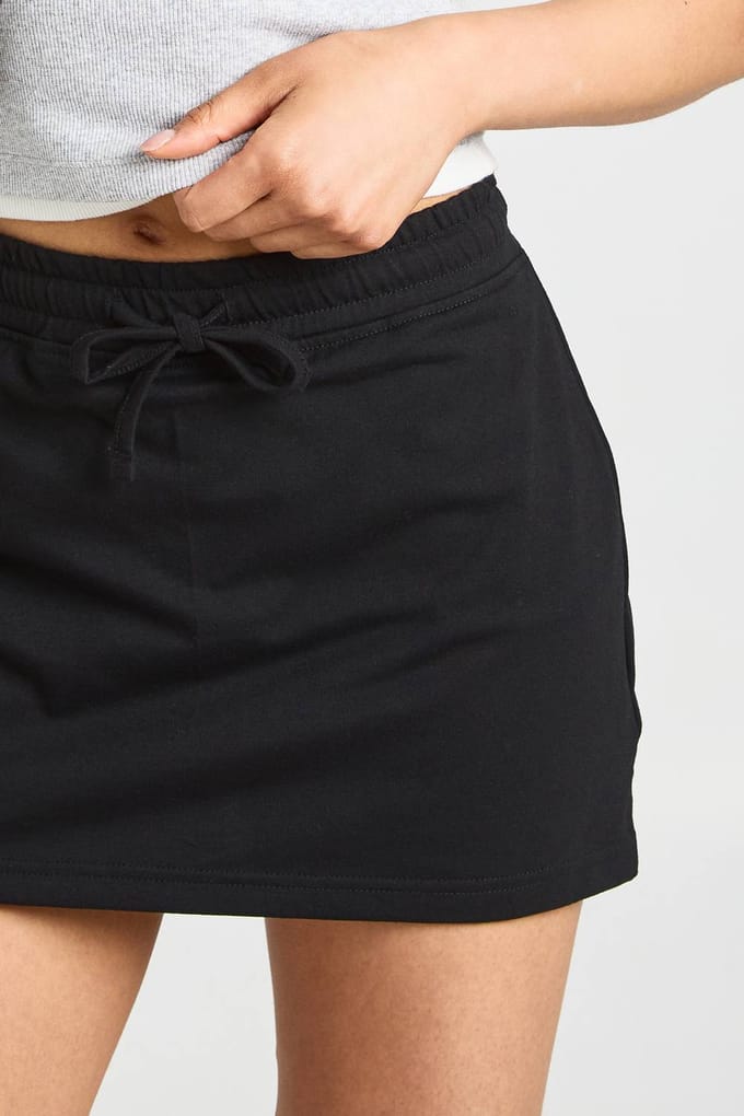 boohoo Dames Lange Skort Met Verstelbare Taille | Black | Maat: 18
