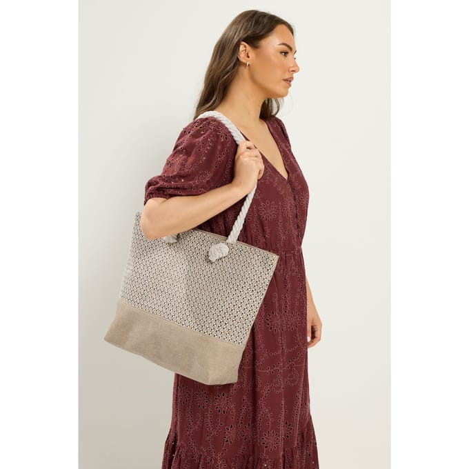 Yours Bruine Tweed Look Draagtassize One Size