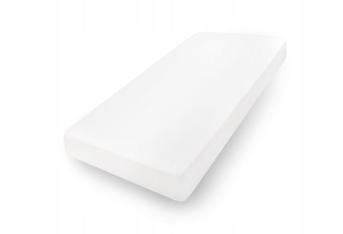Jersey hoeslaken met elastiek 140x200 cm, wit