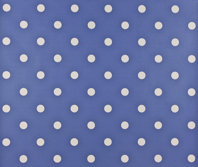 Dutch Wallcoverings Papierbehang stippen - blauw/wit